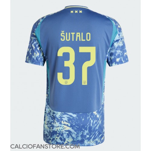 Maglia Calcio Ajax Josip Sutalo #37 Seconda Divisa 2024-25 Manica Corta